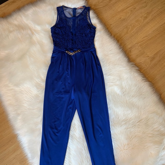 valentine Pants - Valentine royal blue jumpsuit